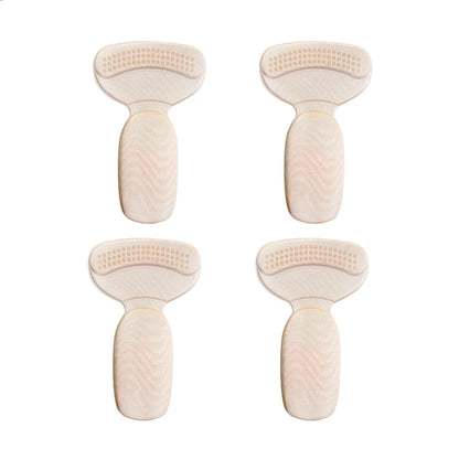 4Pcs Self-Adhesive Heel Pads - Comfort Inserts for Oversized Shoes & High Heels, Pain Relief & Size Reduction